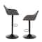Glitzhome® Mid-Century Leatherette Gaslift Adjustable Swivel Bar Stool Set